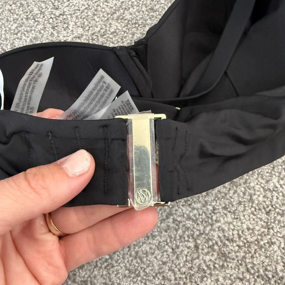 Victoria's Secret Black Underwire Bikini Top Removable Push-Up 40DD NEW - Picture 8 of 10